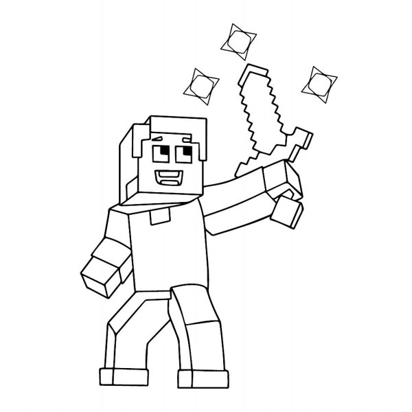 Я люблю раскрашивать в стиле Minecraft