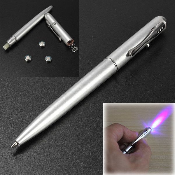 Ручка с невидимыми чернилами и ультрафиолетовой подсветкой