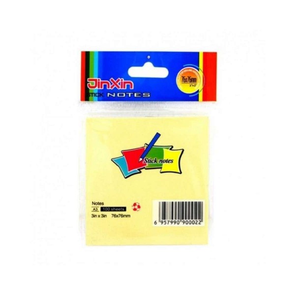 Sticky Notes 76x76 mm, 100 sheets, yellow