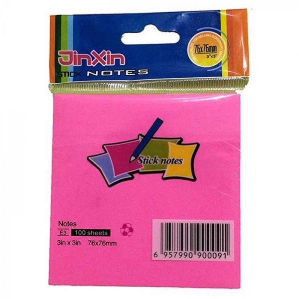 Sticky Notes 76x76 mm, 100 sheets, pink