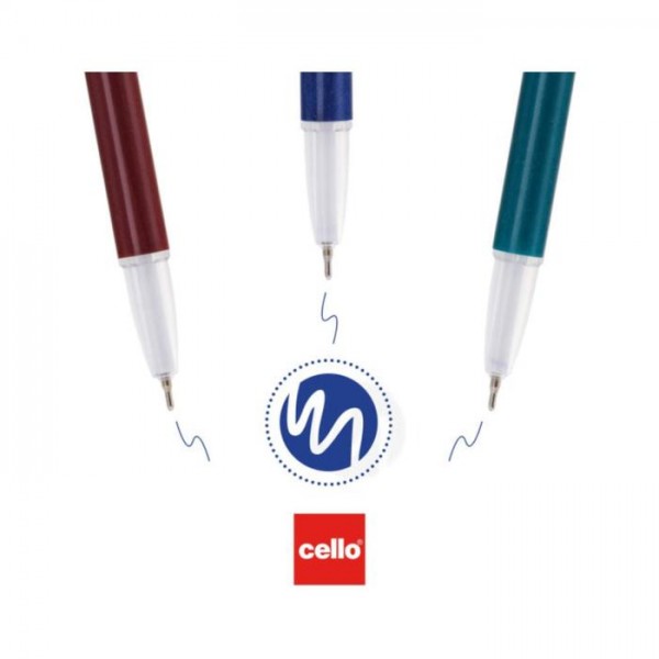 Ручка шариковая Cello Colle Silke, 0.7 мм, синяя, ассорти