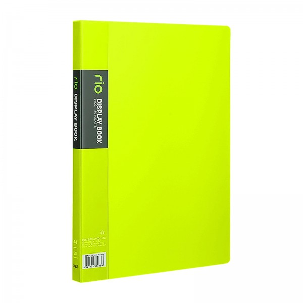 Clear Book А4, 30 pockets, light green