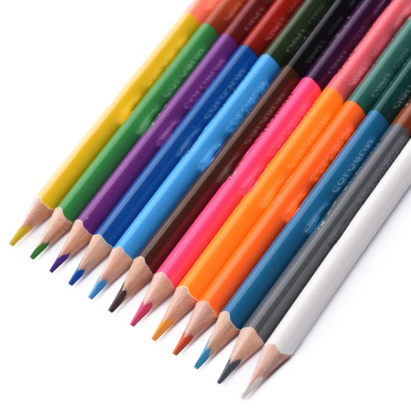 Цветные карандаши Deli ColoRun, трехгранные, двухсторонние 12=24, 24 цветов 12 шт, EC00520