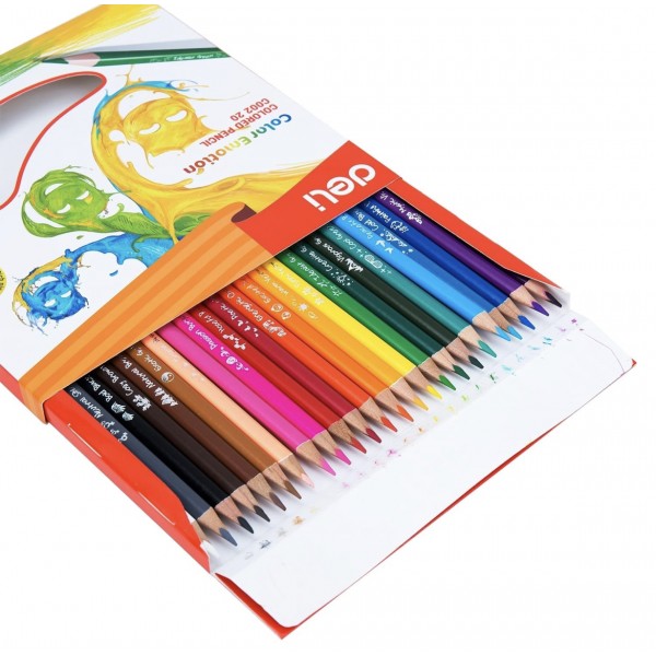 Цветные карандаши Deli Color Emotion, трехгранные, 24 цветов, EC00220