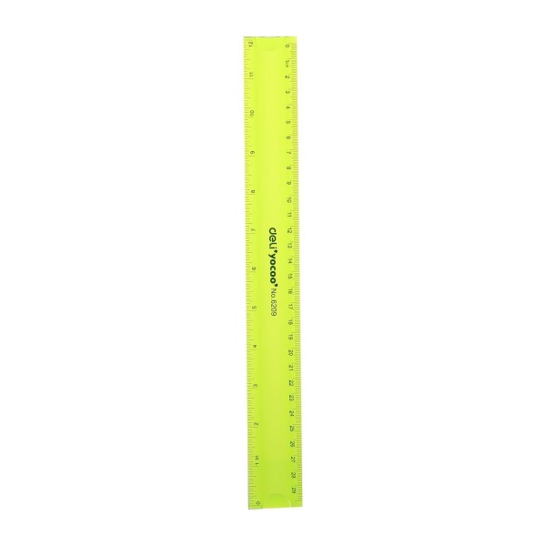 Flexible Ruler Deli 30 cm, 6209, green transparent 