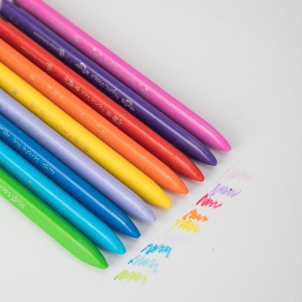 Пластиковые восковые мелки Deli Color Emotion, трехгранные, 12 цветов, EC20000