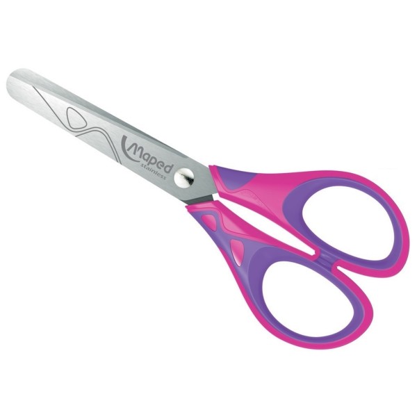 Scissors MAPED Essentials Soft — 13 сm, pink with purple