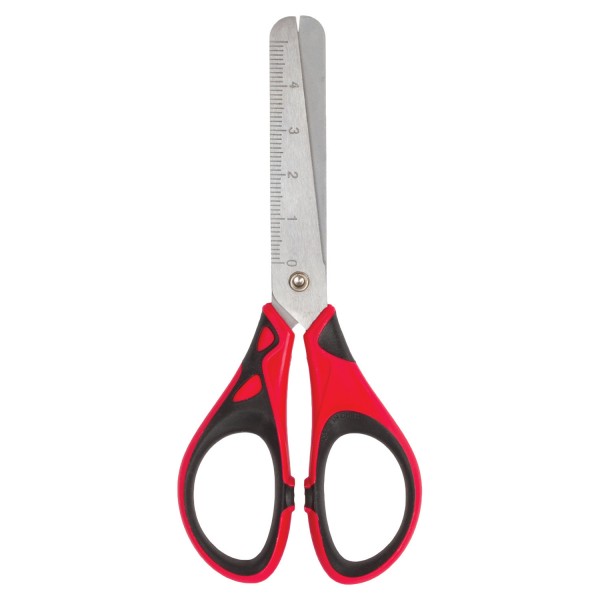 Scissors MAPED Essentials Soft — 13 сm, red with black