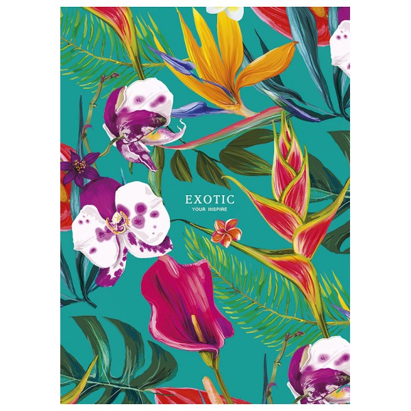 Elastic Cover Notebook A4, Squared #, 80 pages, for girls