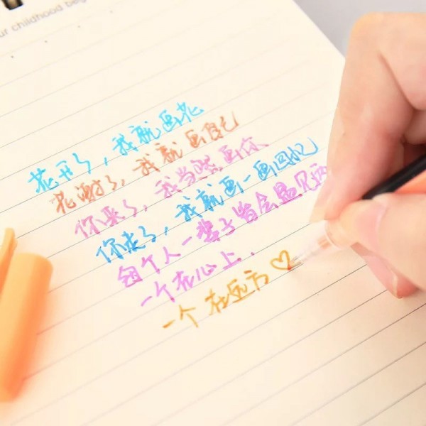 Набор гелевых ручек ZuiХua Glitter Pen Neon Color 1.0 мм, цвета глиттерные, 12 цветов