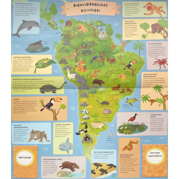 Dzīvnieku atlants. Krāsainā dzīvnieku pasaule septiņās atlokāmās kartēs