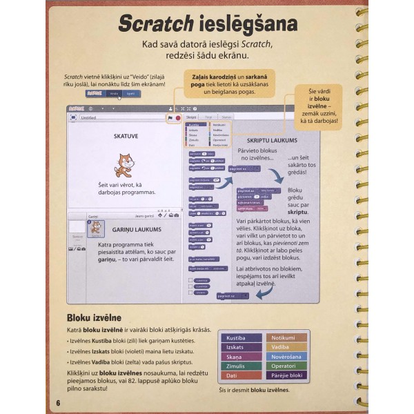 Программирование для детей на языке Scratch (на латышском)